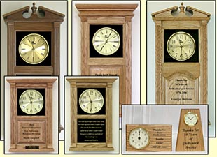 Personalized  Custom Text Clocks and engraved clocks